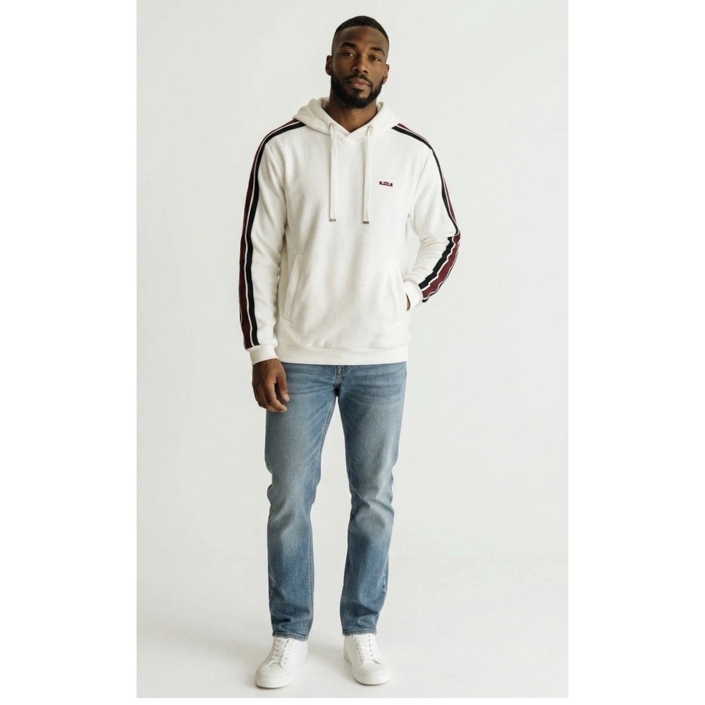 Men's Nike Therma-FIT LeBron James Forever King White Pullover Fleece Hoodie XL